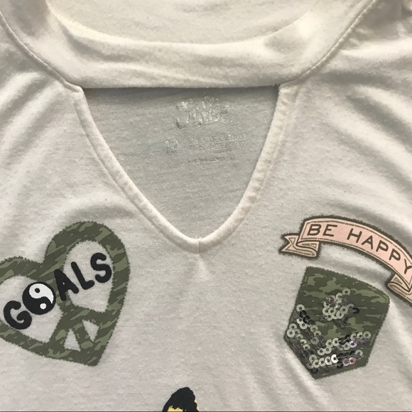 Justice Graphic Patches Keyhole Tank Top - Picture 4 of 4